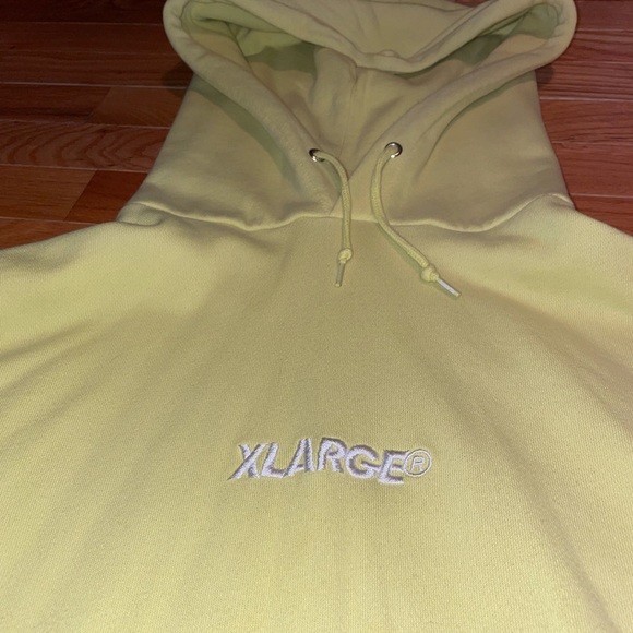 xlarge brand pullover hoodie in yellow. lightly worn. size medium - Picture 2 of 3
